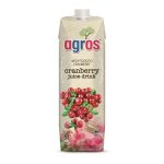 AGROS ΧΥΜΟΣ CRANBERRY 1L X 12 Τεμ.