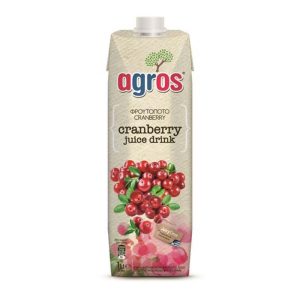 AGROS ΧΥΜΟΣ CRANBERRY 1L (12 Τεμ.)