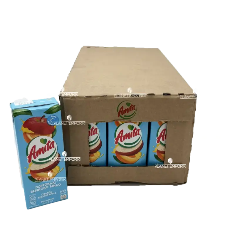 AMITA ΠΟΡΤΟΚΑΛΙ ΜΗΛΟ ΒΕΡΙΚΟΚΟ 250ML (24 Τεμ.)