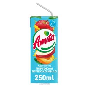 AMITA ΠΟΡΤΟΚΑΛΙ ΜΗΛΟ ΒΕΡΙΚΟΚΟ 250ML (24 Τεμ.)