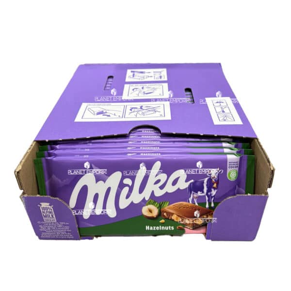 MILKA CRUSHED HAZELNUTS ΕΙΣΑΓ. 90GR *(24 Τεμ.) - ΚΙΒΩΤΙΟ