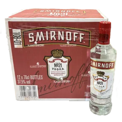 ΒΟΤΚΑ SMIRNOFF RED (37,5%) 700ML (12 Τεμ.)