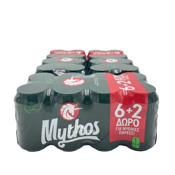 ΜΥΘΟΣ ΜΠΥΡΑ 330ML 6+2 ΔΩΡΟ (24Τεμ.)