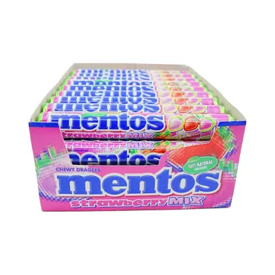 MENTOS ΚΑΡΑΜΕΛΕΣ STRAWBERRY ΕΙΣΑΓ. 37,5GR (40 Τεμ.)