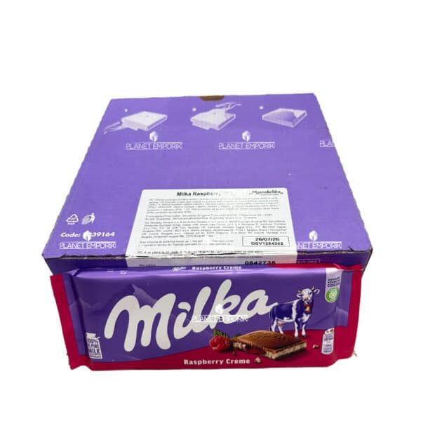 MILKA RASPBERRY ΕΙΣΑΓ. 100GR (22 Τεμ.) - ΚΙΒΩΤΙΟ