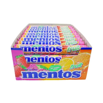 MENTOS ΚΑΡΑΜΕΛΕΣ FRUIT ΕΙΣΑΓ. 37,5GR (40 Τεμ.)