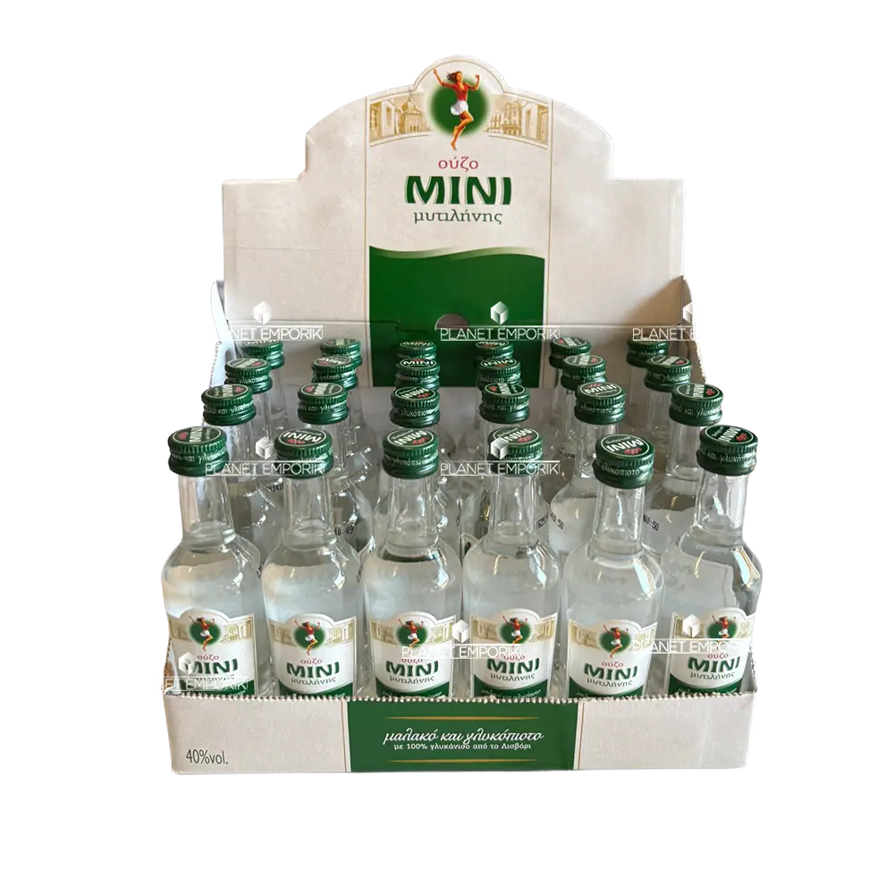 ΟΥΖΟ MINI 40% 50ML 24 Τεμ. ΟΥΖΟ MINI (40%) 50ML (24 Τεμ.) - Image 1