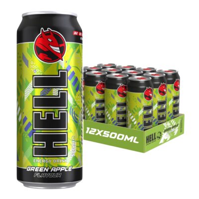 HELL ENERGY GREEN APPLE 500ML (12 Τεμ.)