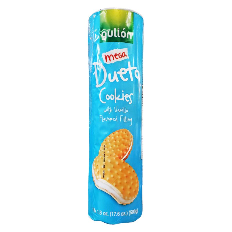 GULLON ΜΠΙΣΚΟΤΑ DUO MEGA VANILLA 500GR (20 Τεμ.)