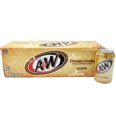 A&W ROOT BEER CREAM SODA USA ΕΙΣΑΓ. 355ML (12 Τεμ.)