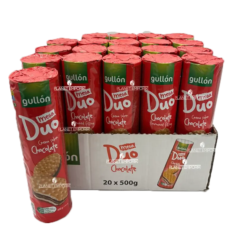 GULLON ΜΠΙΣΚΟΤΑ DUO MEGA ΣΟΚΟΛΑΤΑ 500GR (20 Τεμ.)