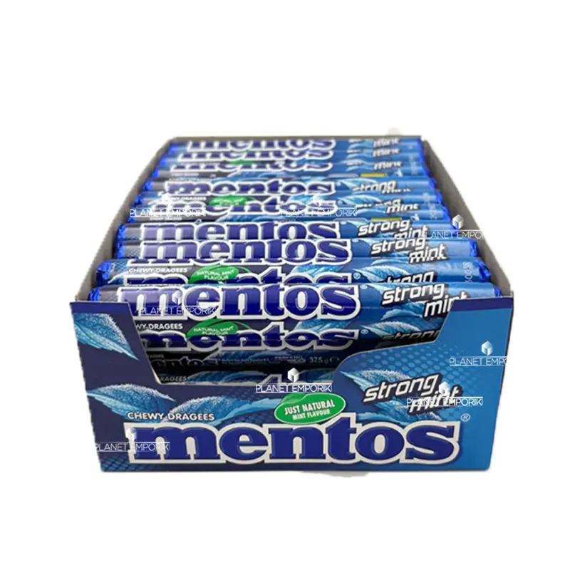 MENTOS ΚΑΡΑΜΕΛΕΣ STRONG MINT ΕΙΣΑΓ. 37,5GR (40 Τεμ.)