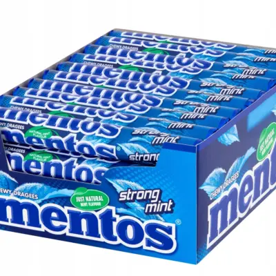 MENTOS ΚΑΡΑΜΕΛΕΣ STRONG MINT ΕΙΣΑΓ. 37,5GR (40 Τεμ.)
