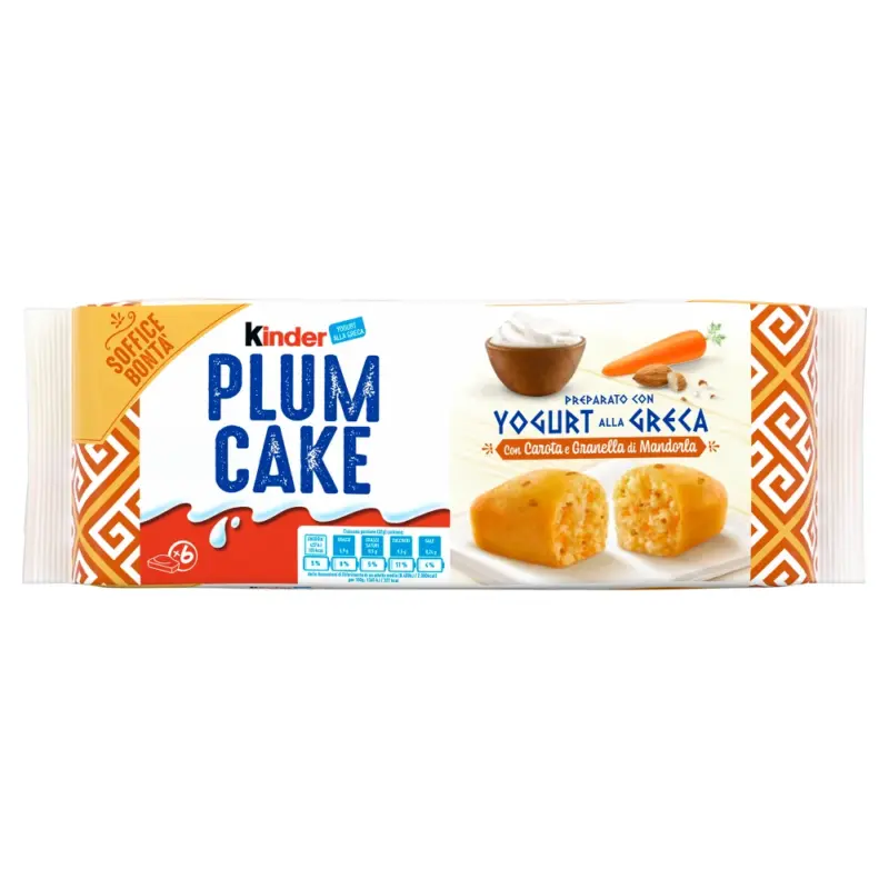 KINDER PLUMCAKE ΚΑΡΟΤΟ ΕΙΣΑΓ. T6 192GR (15 Τεμ.)