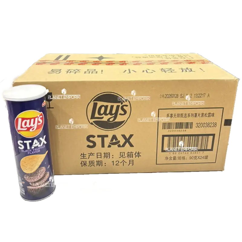 LAY'S STAX BLACK TRUFFLE ΕΙΣΑΓ. 90GR *(24 Τεμ.)