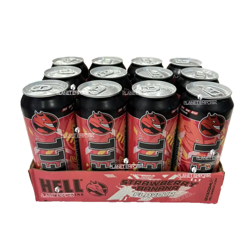HELL ENERGY STRAWBERRY & BANANA 500ML (12 Τεμ.)