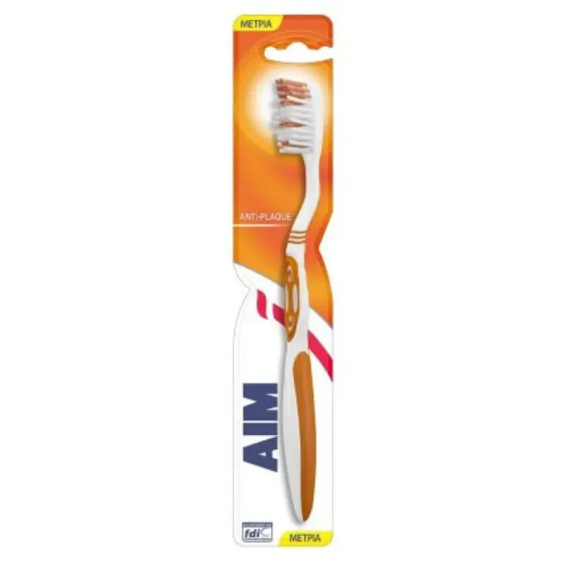 AIM οδοντόβουρτσα Anti Plaque Medium Χονδρική