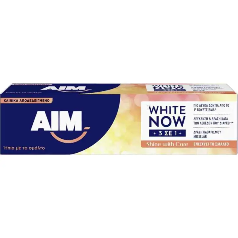 AIM οδοντόκρεμα White Now Shine Care (ΕΛ) 75ml Χονδρική