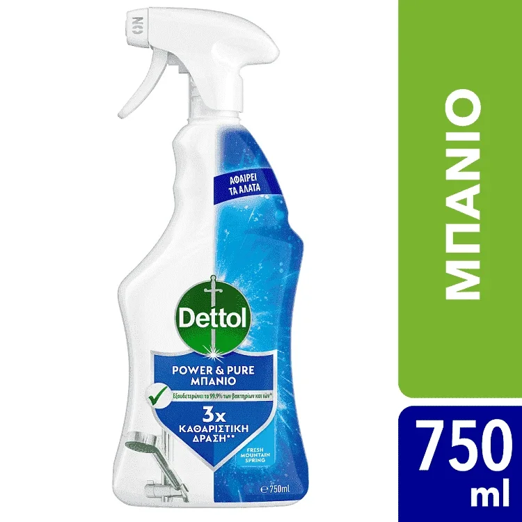 DETTOL spray μπάνιου Fresh Mountain Spring 750ml Χονδρική