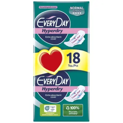EVERYDAY σερβιέτες Hyperdry Normal 18τμχ. Χονδρική