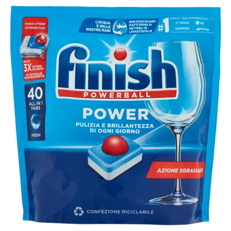 FINISH ταμπλέτες πλυντ. πιάτων Power All in 1 Classic 40 Tabs Χονδρική