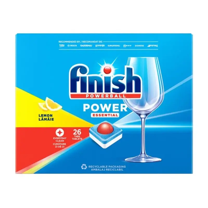 FINISH ταμπλέτες πλυντ. πιάτων Power All in 1 Lemon 26 Tabs Χονδρική