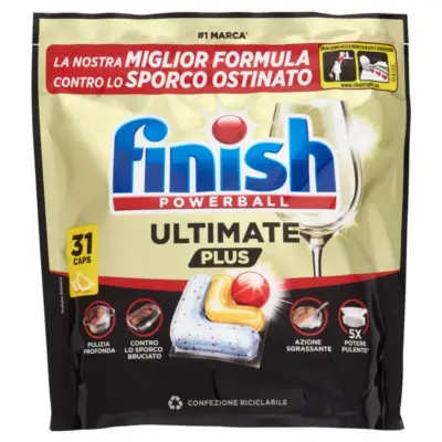 FINISH ταμπλέτες πλυντ. πιάτων Ultimate Plus All in 1 Lemon 31 Tabs Χονδρική