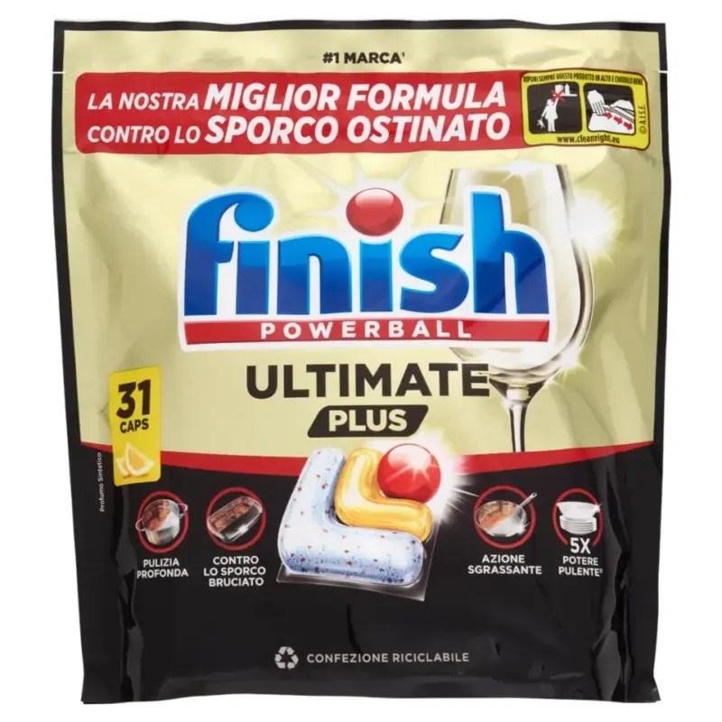 FINISH ταμπλέτες πλυντ. πιάτων Ultimate Plus All in 1 Lemon 31 Tabs Χονδρική