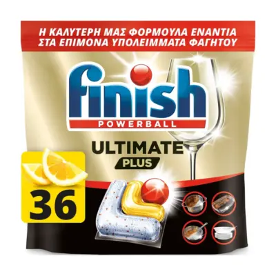 FINISH ταμπλέτες πλυντ. πιάτων Ultimate Plus All in 1 Lemon 36 Tabs Χονδρική