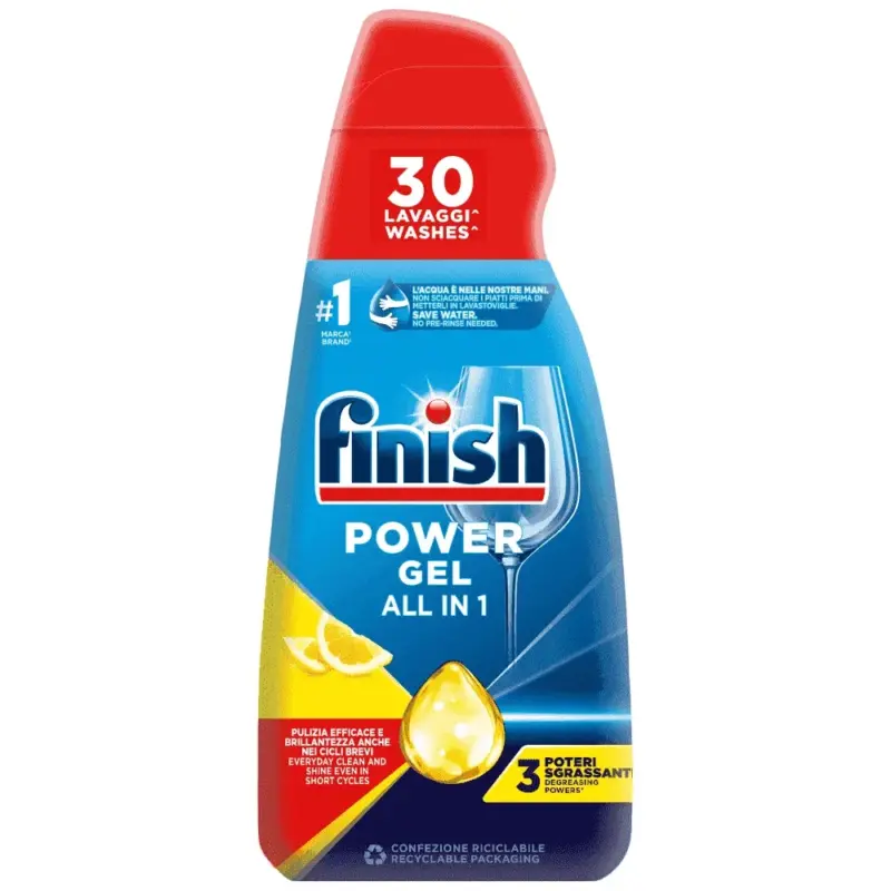 FINISH υγρό πλυντ. πιάτων Gel All in 1 Lemon 600ml Χονδρική