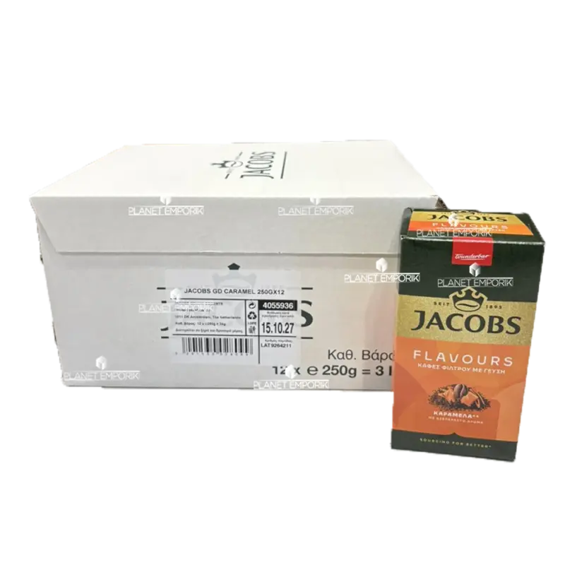 Καφές JACOBS Καραμέλα φίλτρου 250g (12 Τεμ.)