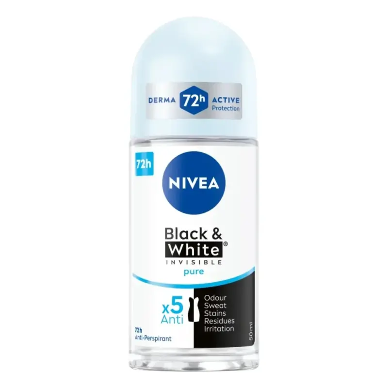 NIVEA Women Black & White Invisible Pure 48h roll on 50ml Χονδρική