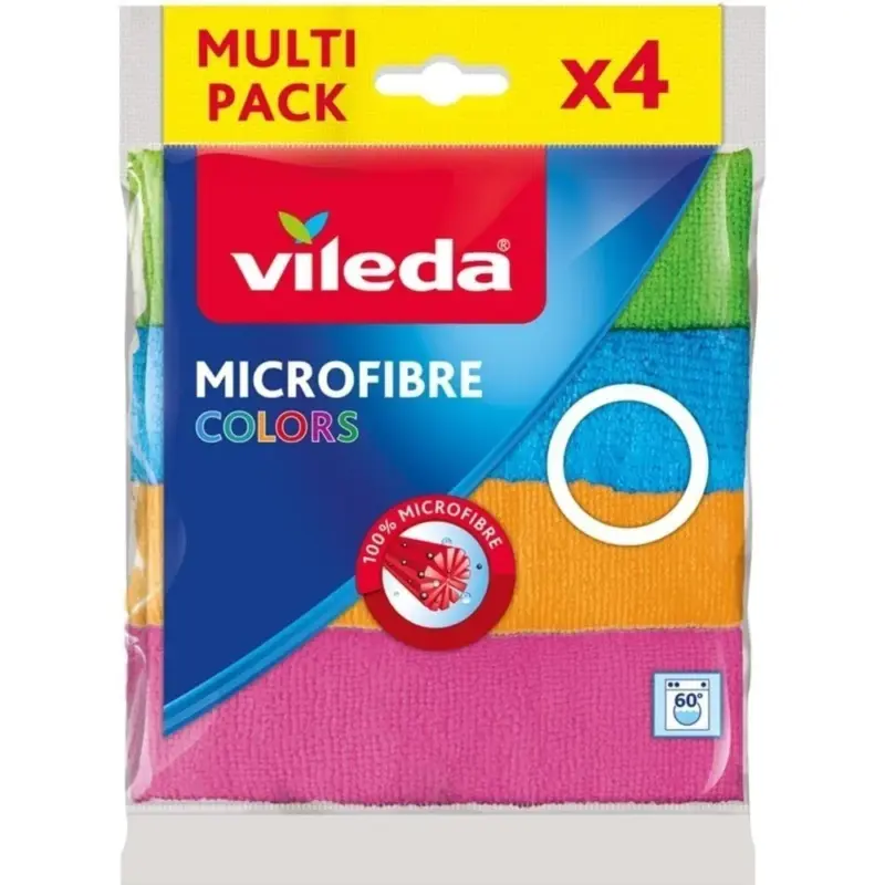 VILEDA πανί Microfibre γενικής χρήσης (ΕΛ) 4τμχ. Χονδρική