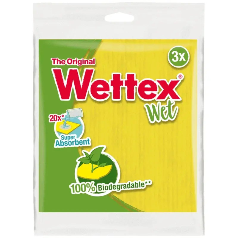 WETTEX No1 υγρή σπογγοπετσέτα σετ 3τμχ. Χονδρική