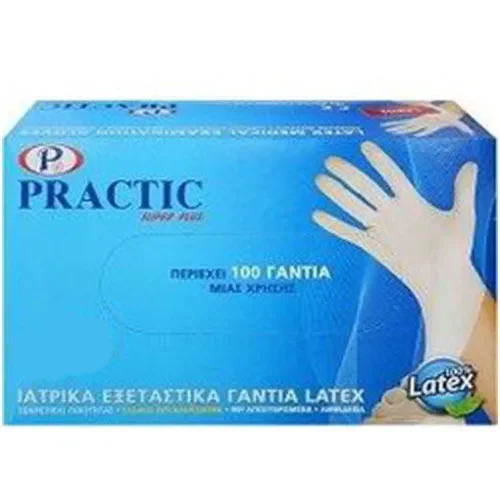 Γάντια Latex λευκά με πούδρα XL (ΕΛ) 100τμχ. Χονδρική